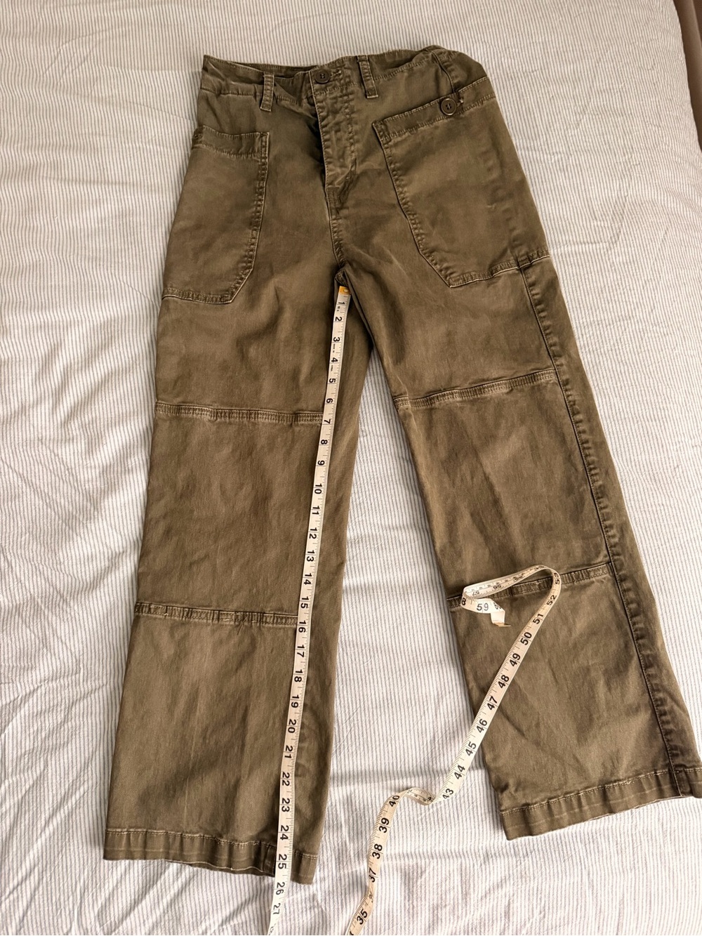 Altar'd State Olive Green Cropped Utility Jumpsuit Pants